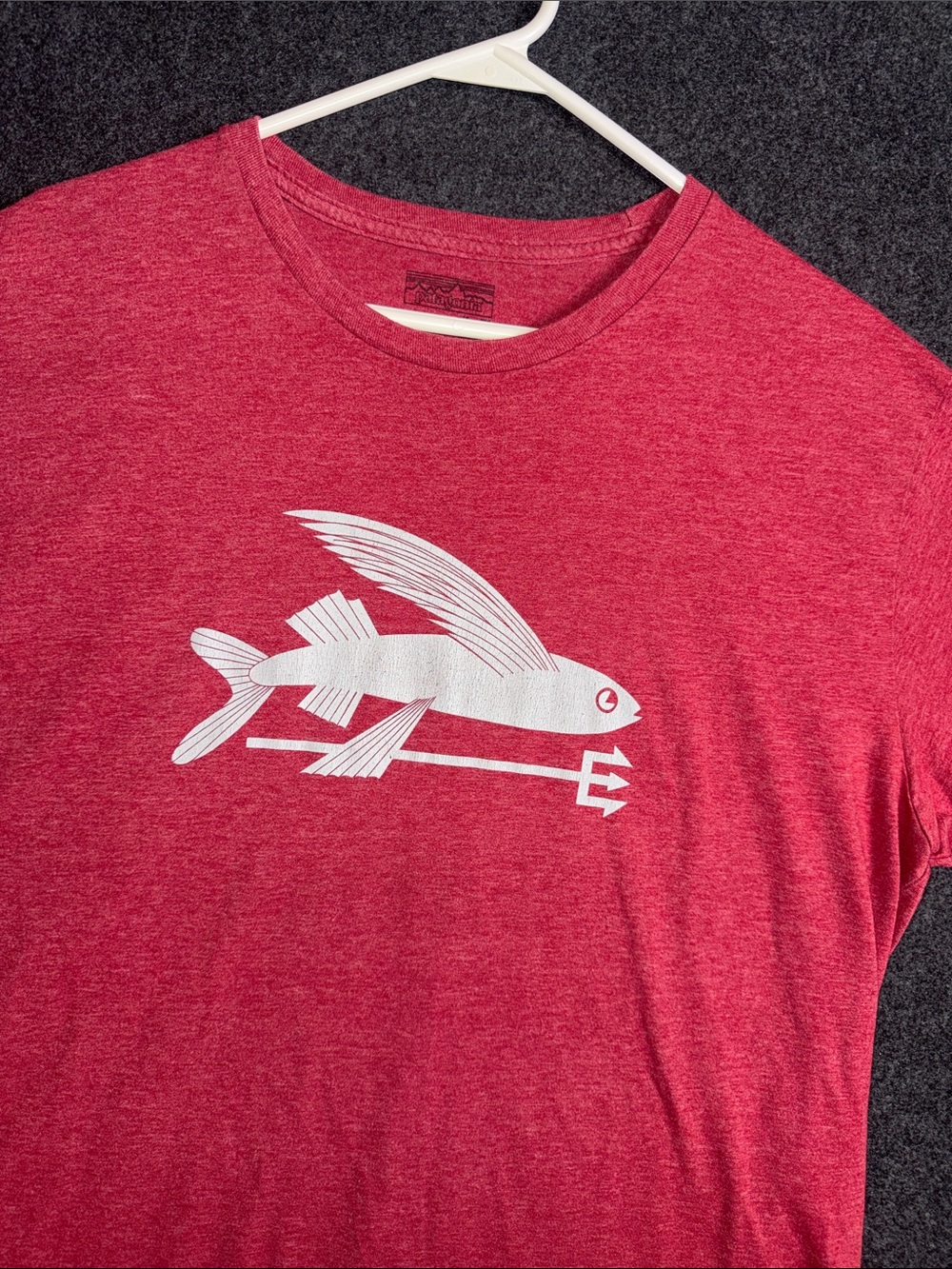 Patagonia Red Heather Flying Fish Graphic Tee